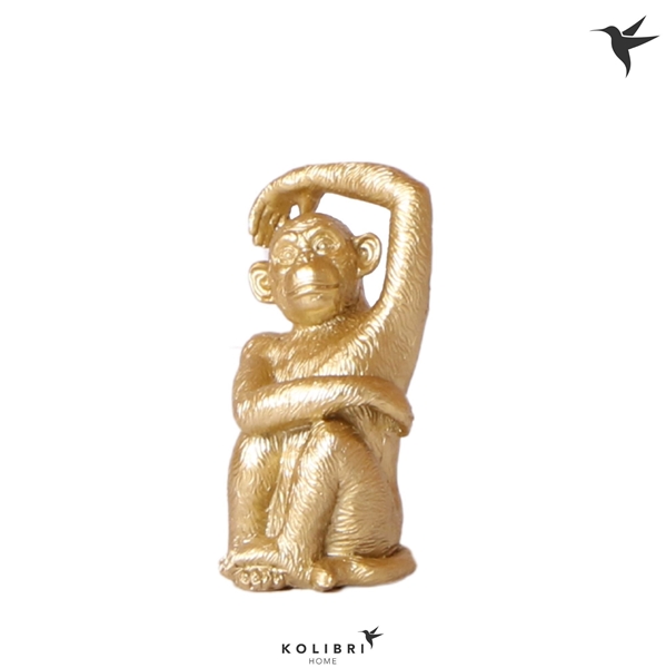 Kolibri Home Monkey Sitting Gold