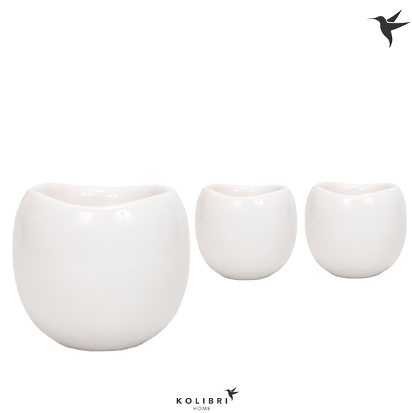 Kolibri home Bowl pot white
